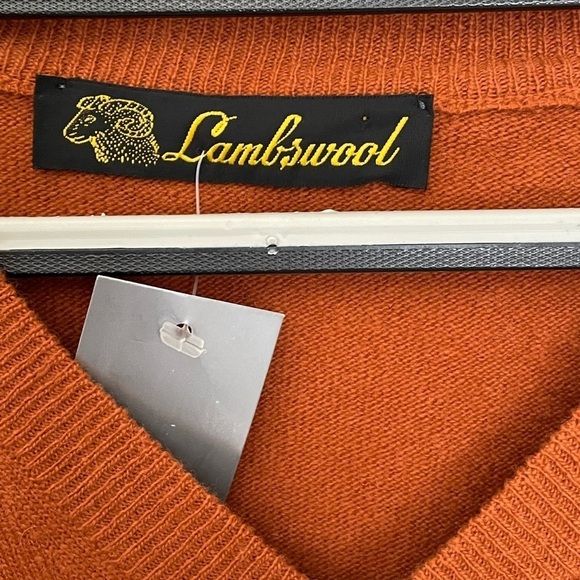 Lambswool Sweater V-Neck Size XXL/54 Made in Italy - Picture 10 of 10